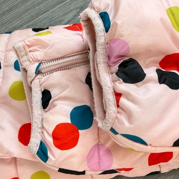 Hanna Andersson Polka Dot Insulated Full Zip Snowsuit Size 3T Flip Mitten & Feet - Picture 12 of 16